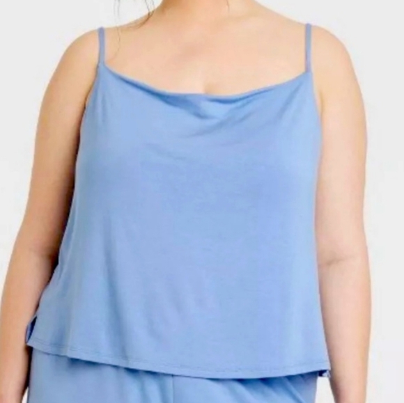 Auden Cloud Knit Spaghetti Strap Cami Top Blue XL - Picture 1 of 8
